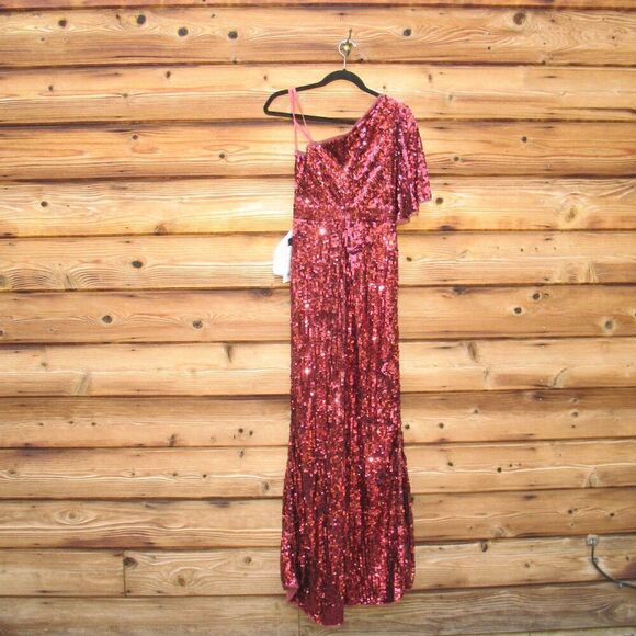 Mac Duggal Womens 93540 Sequin Gown Dress - Picture 11 of 14